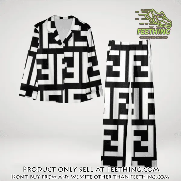 Trending luxury fendi satin pajama set pjs1050 ft5925133